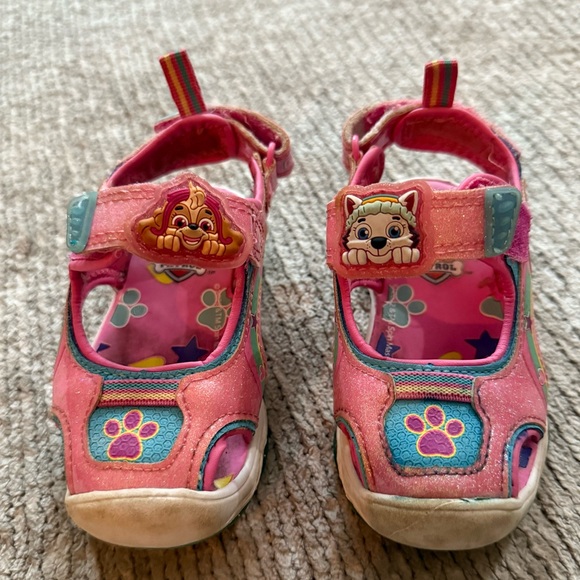 Paw Patrol Other - Paw Patrol Toddler Girl Sandals Pink Glitter Light-Up Shoes Size 6